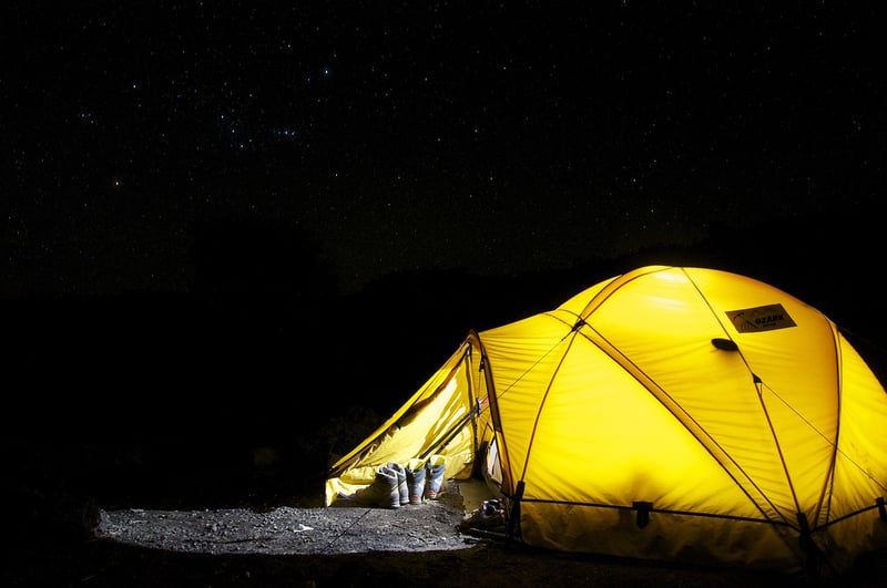 Camping in the forest